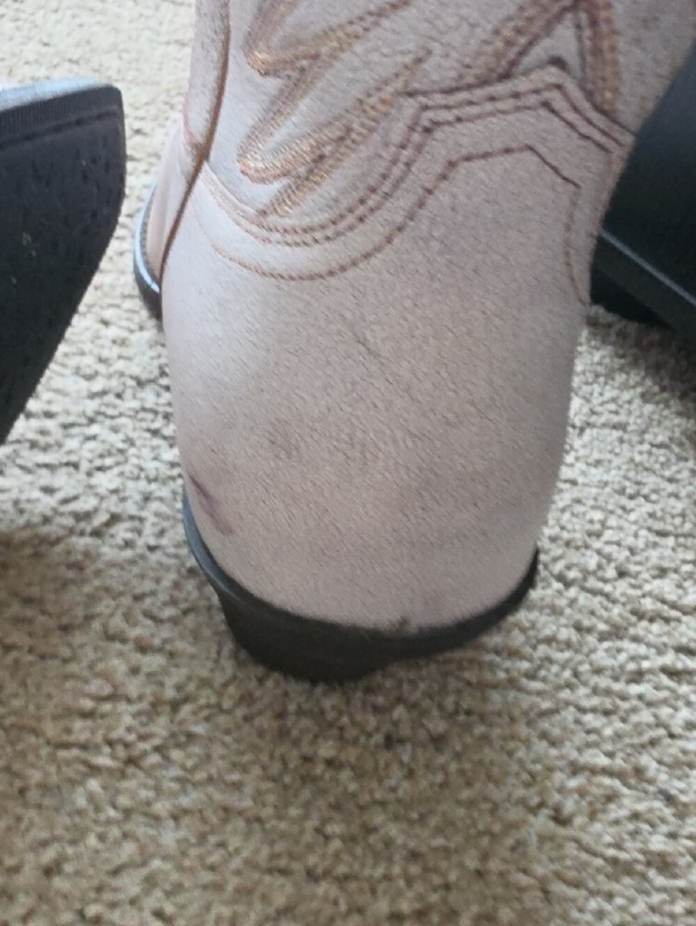 Leather Goldie Ariat Women's Size 11 Wide White Western Embroidered Cowboy Boots - Picture 6 of 9
